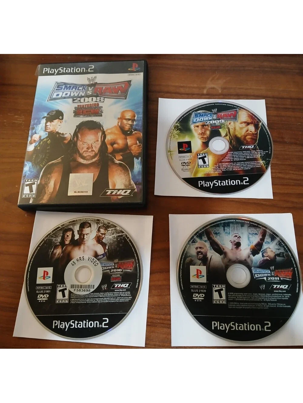 WWE Smack Down Vs Raw 2008. 09, 10 & 11 (PlayStation 2) Bundle